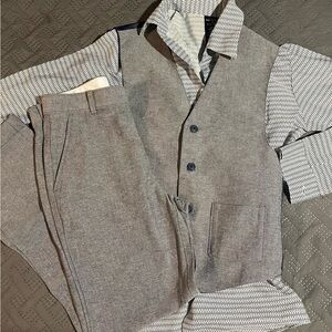 Nautica Navy and White Anchor-Print Shirt with pants and vest